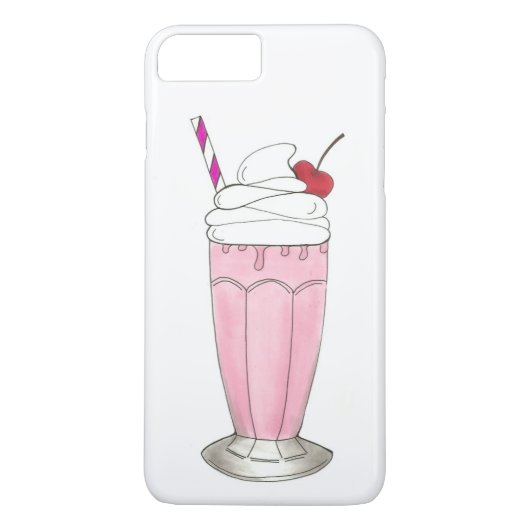 Coques Case-Mate iPhone Crème glacée Shoppe fraise rose Milkshake Foin (Dos)