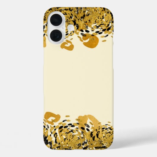 Coques Case-Mate iPhone Crème Glamour de Jungle Exotique & Noir Doré Guépa (Verso)