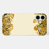 Coques Case-Mate iPhone Crème Glamour de Jungle Exotique & Noir Doré Guépa (Verso (horizontal))