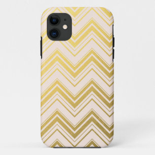 Etui iPhone Case-Mate Crème Gold Chevron