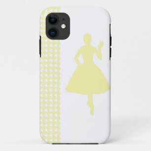 Etui iPhone Case-Mate Crème Moderne Houndstooth avec Silhouette mode