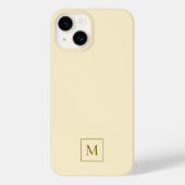 Coques Case-Mate iPhone Crème moderne minimal élégant Monogramme initial (Verso)