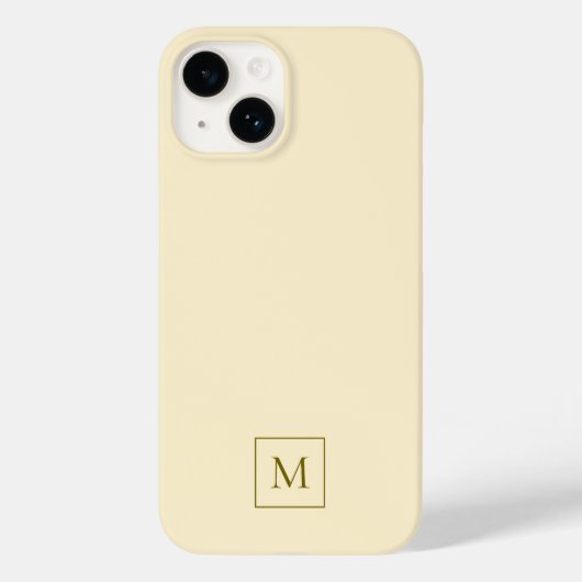 Coques Case-Mate iPhone Crème moderne minimal élégant Monogramme initial (Verso)
