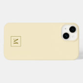 Coques Case-Mate iPhone Crème moderne minimal élégant Monogramme initial (Verso (horizontal))