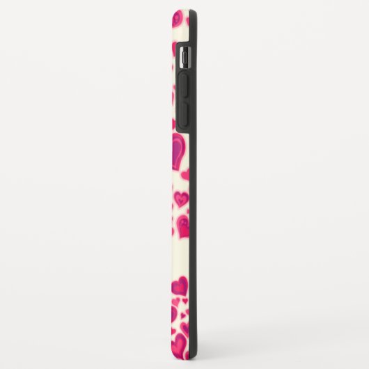 Coques Case-Mate iPhone Crème motif rose chaud nom (Dos/Gauche)