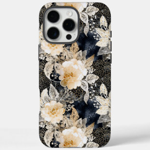 Coques iPhone 16 Pro Max Crème noire sauvage Léopard Animal Floral