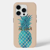 Coques Case-Mate iPhone Crème Turquoise Bleu Tropical Ananas Aloha (Verso)