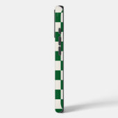 Coques Case-Mate iPhone Crème verte Monogramme À damiers Motif (Verso / Gauche)