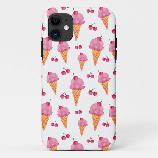 Coques Case-Mate iPhone Crèmes glacées et cerises (Dos)
