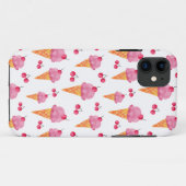 Coques Case-Mate iPhone Crèmes glacées et cerises (Dos (Horizontal))