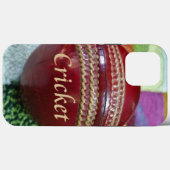 Coques Case-Mate iPhone Cricket : Red Hard Ball Art Print (Verso (horizontal))