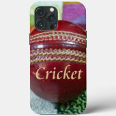 Coques Case-Mate iPhone Cricket : Red Hard Ball Art Print (Verso)