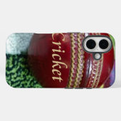 Coques Case-Mate iPhone Cricket : Red Hard Ball Art Print (Verso (horizontal))