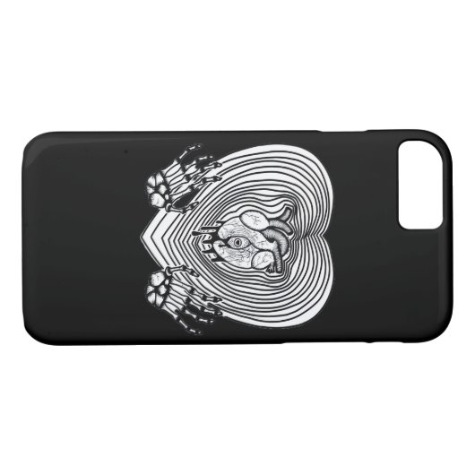 Coques Case-Mate iPhone Crier Coeur classique - Squelette Mains Coeur (Dos (Horizontal))