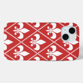 Coques Case-Mate iPhone Crimson Fleur de Lis (Verso (horizontal))