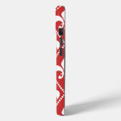Coques Case-Mate iPhone Crimson Fleur de Lis avec monogramme (Verso / Gauche)