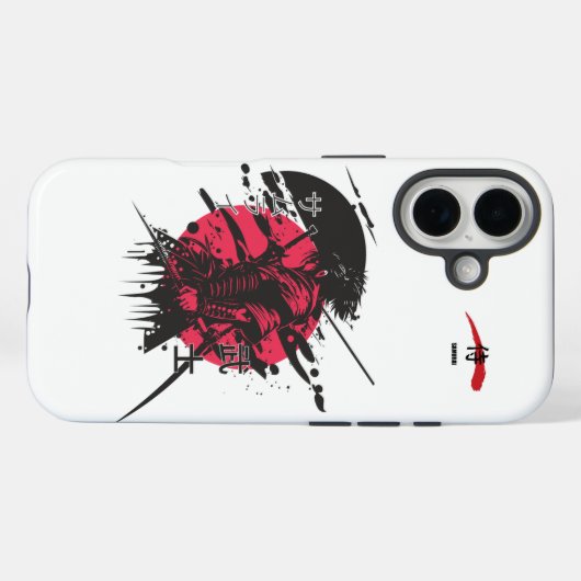 Coques Case-Mate iPhone Crimson Honor: Samurai Warrior (Verso (horizontal))