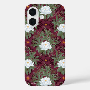Coques iPhone 16 Crimson Lotus Elegance Motif - Le Lotus Blanc