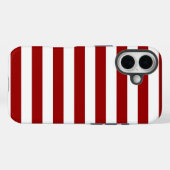 Coques Case-Mate iPhone Crimson rouge et blanc rayures (Verso (horizontal))