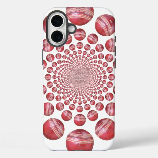Coques Case-Mate iPhone Crimson Vortex : Belle Balle de Cricket Rouge (Verso)