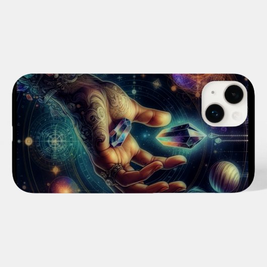 Coques Case-Mate iPhone Cristal céleste dans la spacy Palm Galaxy (Verso (horizontal))