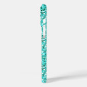 Coques Case-Mate iPhone cristal druzy - bleu aquamarine (Verso / Gauche)