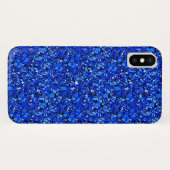 Coques Case-Mate iPhone Cristal druzy - bleu saphir (Dos (Horizontal))