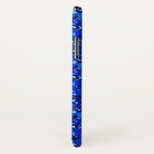 Coques Case-Mate iPhone Cristal druzy - bleu saphir (Dos/Droite)