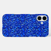 Coques Case-Mate iPhone cristal druzy - bleu saphir (Verso (horizontal))