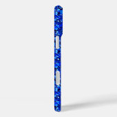 Coques Case-Mate iPhone cristal druzy - bleu saphir (Verso / Droite)