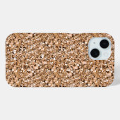 Coques Case-Mate iPhone cristal druzy - couleur or rose (Verso (horizontal))