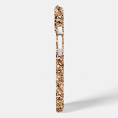 Coques Case-Mate iPhone cristal druzy - couleur or rose (Verso / Gauche)