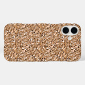Coques Case-Mate iPhone cristal druzy - couleur or rose (Verso (horizontal))