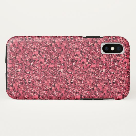Coques Case-Mate iPhone cristal druzy - grenat rouge (Dos (Horizontal))