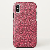 Coques Case-Mate iPhone cristal druzy - grenat rouge (Dos)
