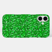 Coques Case-Mate iPhone cristal druzy - vert émeraude (Verso (horizontal))
