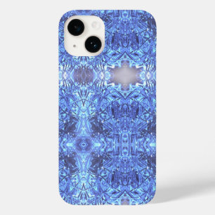 Coque Pour iPhone 14 Cristaux Bleues Bleues