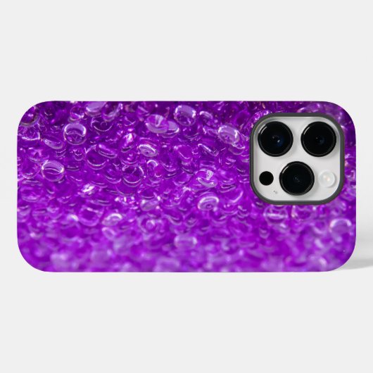 Coques Case-Mate iPhone cristaux de parties scintillant violet (Verso (horizontal))
