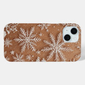 Coques Case-Mate iPhone Cristaux d'hiver dorés (Verso (horizontal))