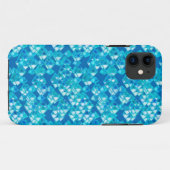Coques Case-Mate iPhone cristaux pyramidaux, turquoise et bleue (Dos (Horizontal))