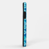 Coques Case-Mate iPhone cristaux pyramidaux, turquoise et bleue (Dos/Droite)