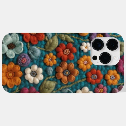 Coques Case-Mate iPhone crochet fleurs couverture (Verso (horizontal))