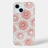 Coques Case-Mate iPhone Crochet rose pastel (Verso)
