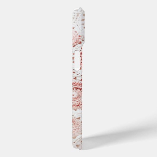 Coques Case-Mate iPhone Crochet rose pastel (Verso / Droite)