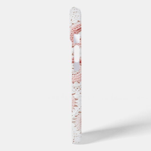 Coques Case-Mate iPhone Crochet rose pastel (Verso / Gauche)