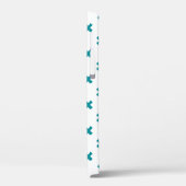 Coques Case-Mate iPhone Crochets turquoises sur blanc (Verso / Gauche)