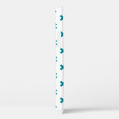 Coques Case-Mate iPhone Crochets turquoises sur blanc (Verso / Droite)
