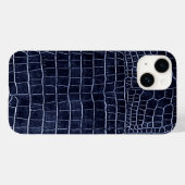 Coques Case-Mate iPhone Crocodile bleu marine (Verso (horizontal))