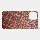 Coques Case-Mate iPhone Crocodile cuir motif arrière-plan, allié (Verso (horizontal))
