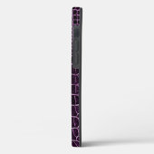 Coques Case-Mate iPhone Crocodile d'aubergine pourpre Faux Crocodile Cuir (Verso / Gauche)